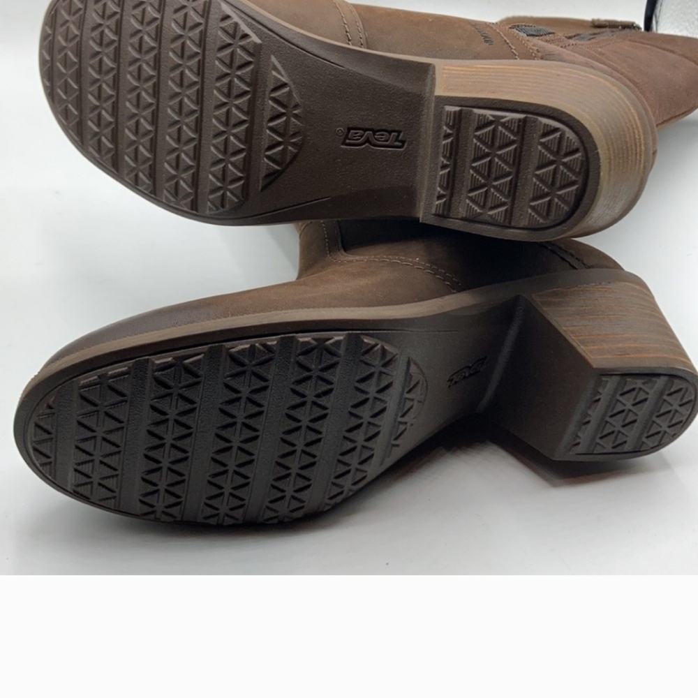 Teva Anaya Chocolate Waterproof Leather Tall Boots